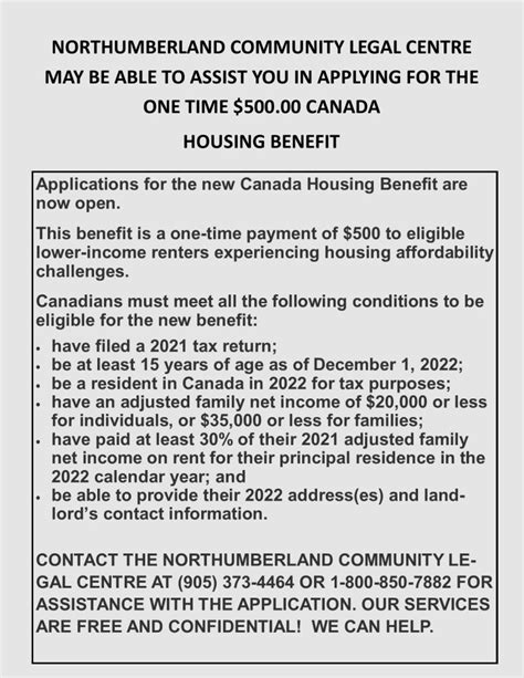 otchb notice|Canada Housing Benefit Top.